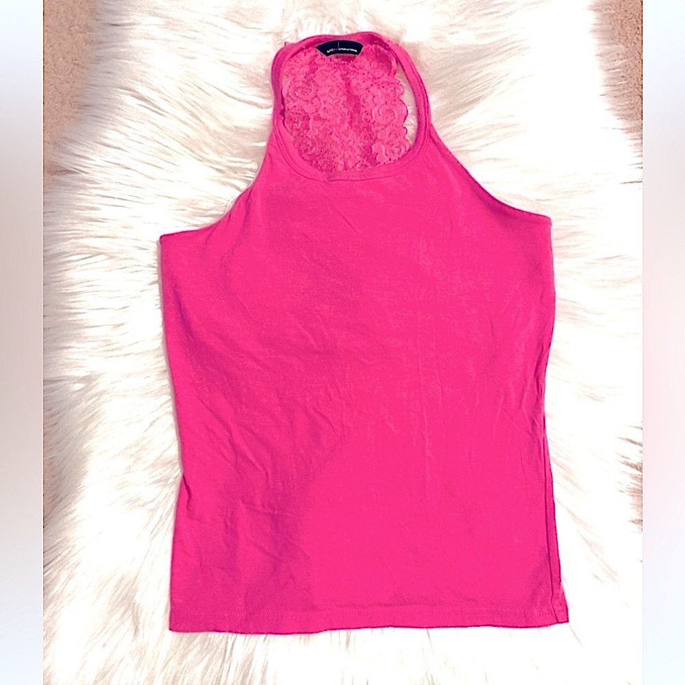 Moda International Victoria’s Secret Women’s Pink Laced Back Summer Top